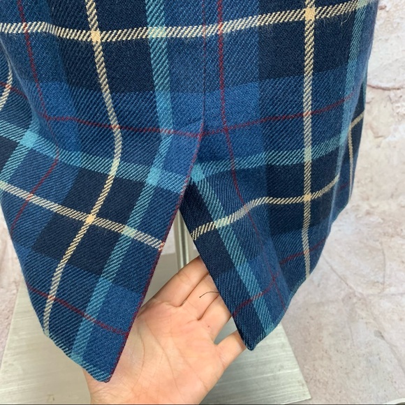 Blue Toned Plaid Skirt - Picture 6 of 8